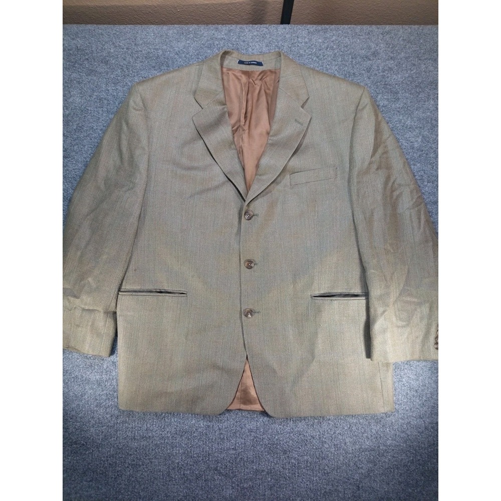 Vintage 1996 Chaps Ralph Lauren Mens Silk Wool Blazer Sport Coat Made Canada